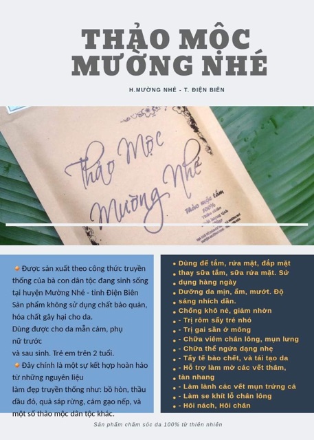 Thảo mộc tắm Mường Nhé