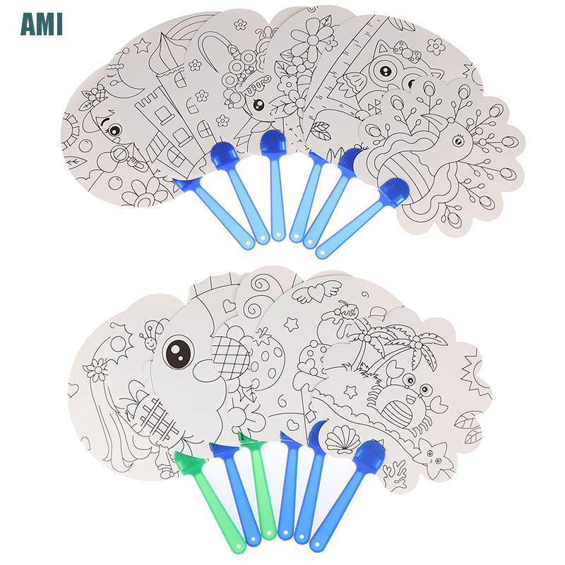 1 Quạt Tay Tự Tô Màu Cho Bé Mẫu Giáo