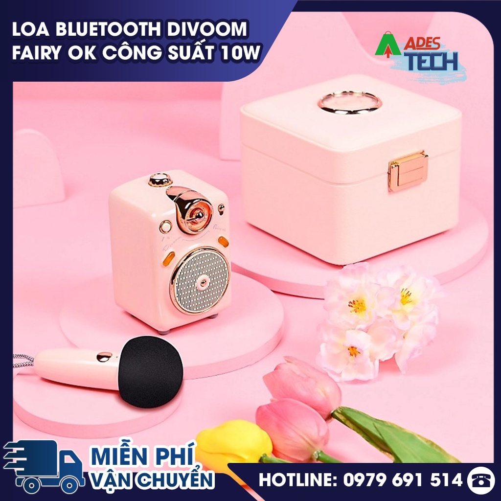 Loa Divoom Fairy Ok | Loa Bluetooth Kết Hợp Micro Karaoke Đa Năng 4.5 | Bảo Hành Chính Hãng 12 Tháng