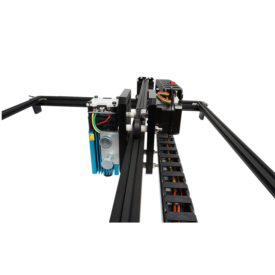 Combo Máy Khắc Laser CNC Mini 100x100 màu đen+ Đầu laser tùy chọn