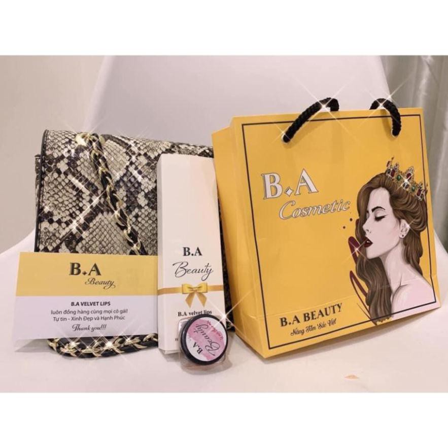 [Đỏ Lạnh] Son Kem Lì Nắp Vàng Cao Cấp B.A Màu Đỏ Lạnh | BigBuy360 - bigbuy360.vn