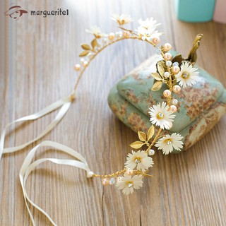 Cài tóc phối dây ruy băng họa tiết xinh xắn cho nữ