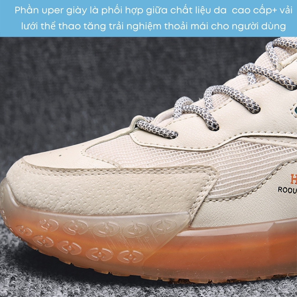 Giày sneaker nam cao cấp đẹp đế trong thấp cổ mẫu mới thiết kế thể thao cá tính trẻ trung cực kỳ thoáng TKT52