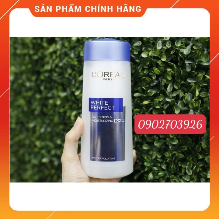 [chính hãng]Nước hoa hồng se khít lỗ chân lông và trắng mịn da L'O.real Paris Aura Perfect 200ml chai màu xanh