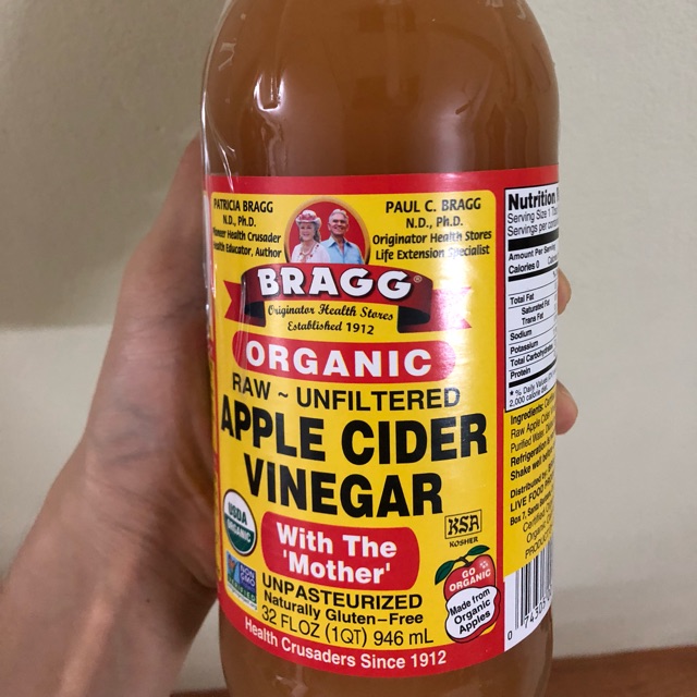 Giấm táo hữu cơ Bragg - chai 946ml