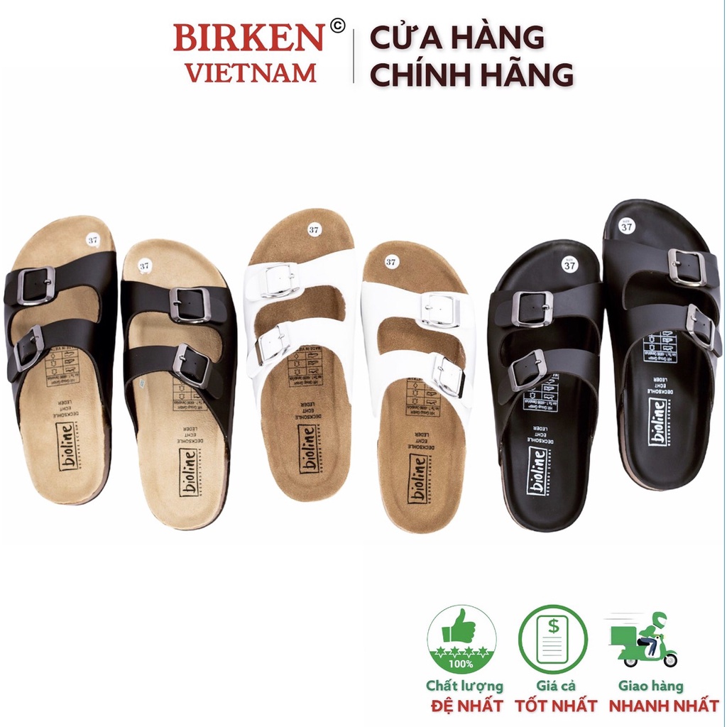 Dép unisex xuất khẩu Châu Âu dòng PU leather Mã D01 birken vietnam bioline