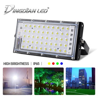 DingDian LED AC220V LED ngoài trời Đèn pha chiếu sáng 50W Đèn chiếu sáng siêu sáng không thấm nước