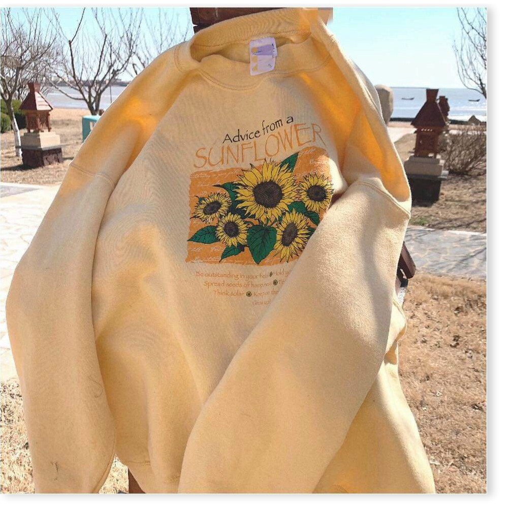 Áo sweater nỉ ngoại hoa hướng dương cực xinh cho các bạn trẻ THỜI TRANG KOKO MI