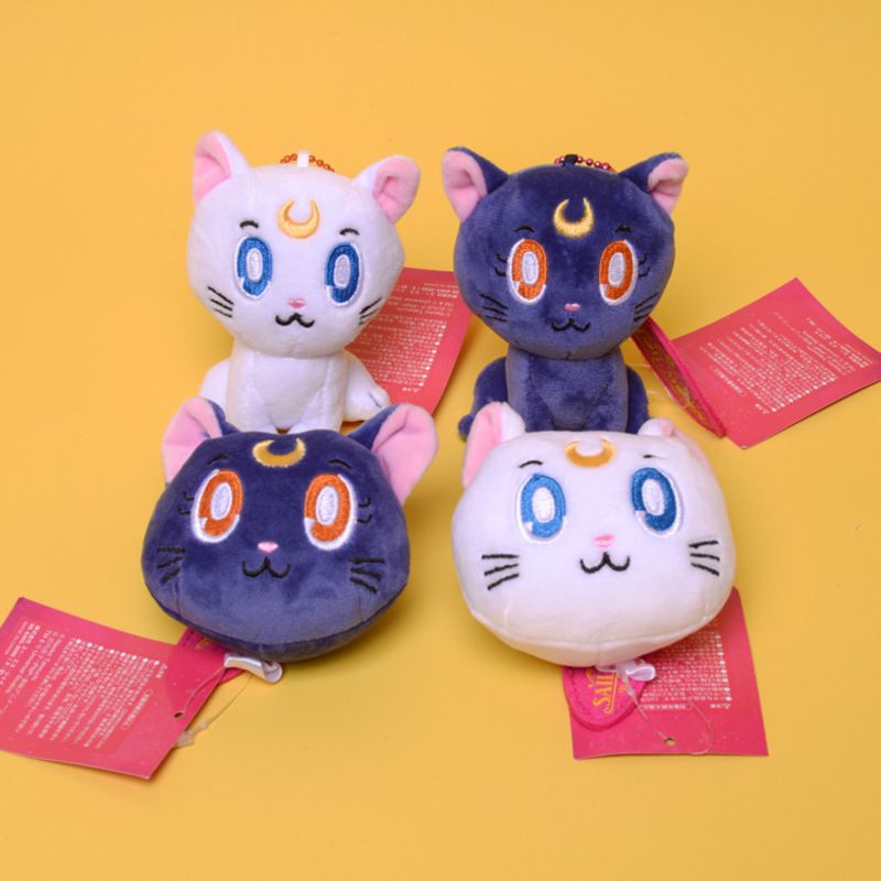 SAILOR MOON LUNA Móc Khóa Thủy Thủ Mặt Trăng Nhồi Bông Dễ Thương