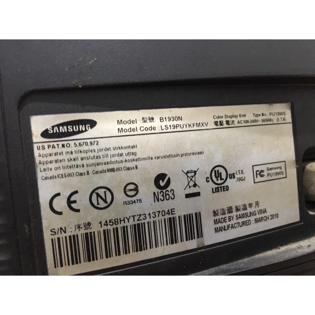 Lcd samsung B1930N Wide bị sọc 1-2 kẻ thanh lí cho ae dùng kỹ thuật hoặc lắp  làm màn hiển thị camera | BigBuy360 - bigbuy360.vn