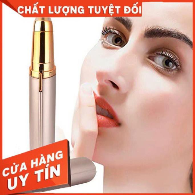 [Loại 1 - kèm chổi cọ] Máy tỉa lông mày không đau dùng pin, thiết bị cạo tỉa lông mày tiện dụng