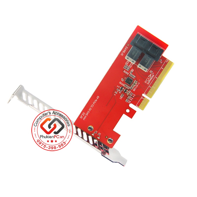 Card PCI-e 8X sang 2Port U.2 SFF-8643 NVMe 2.5 server datacenter