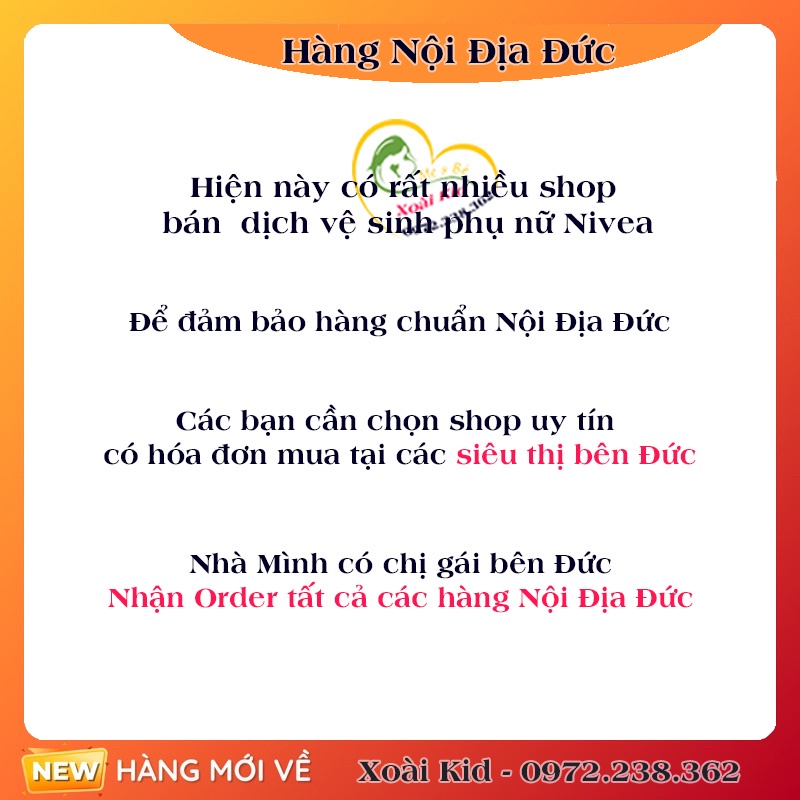 [Hàng Chính Hãng] Dung dịch vệ sinh Nivea intimo của Đức