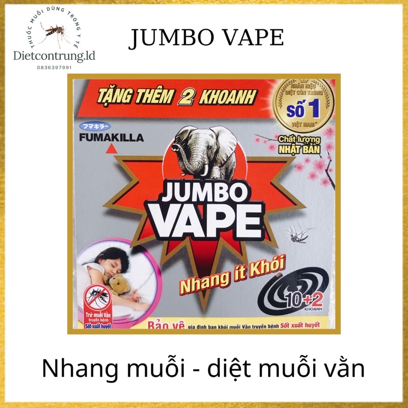 Hương muỗi JUMBO VAPE - Diệt muỗi gây sốt xuất huyết