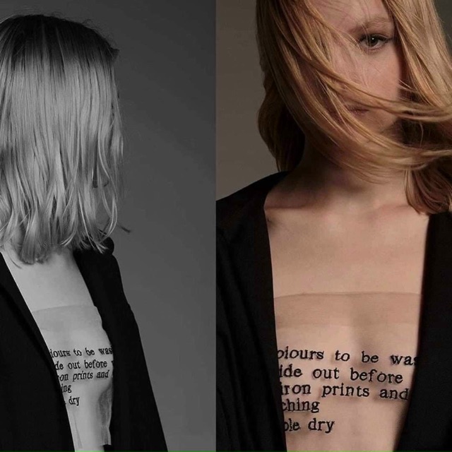 Áo lưới ống tatoo siêu hot dây kéo khoá -B0B