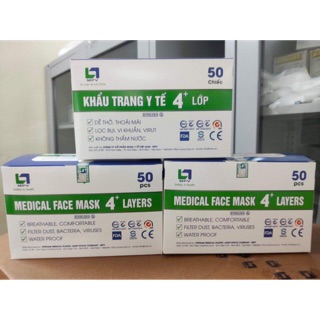 Khẩu trang y tế 4 lớp, hộp 50c