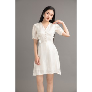 Đầm xòe ngắn tay nhún ngực - 20Again