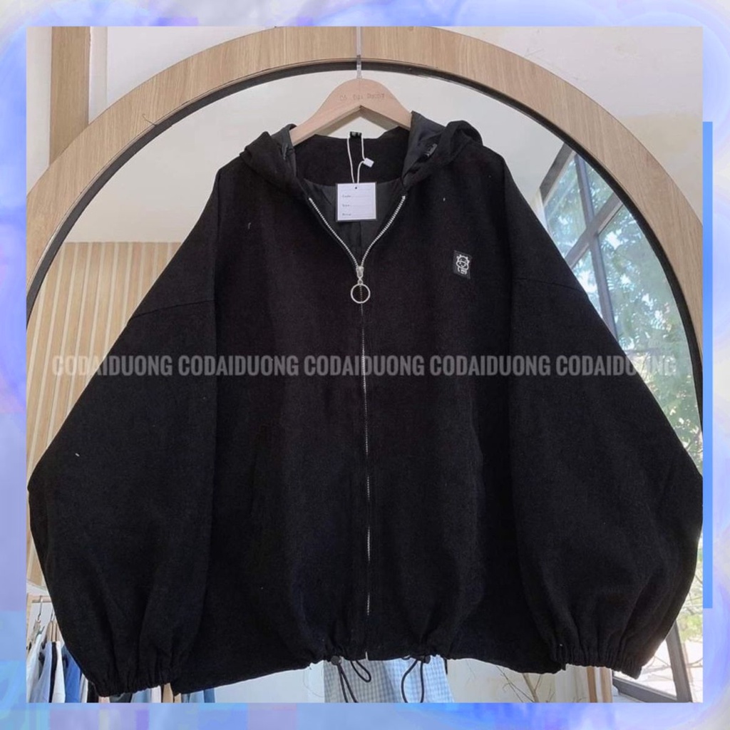 Áo khoác khóa kéo kaki in hình chú bò đáng yêu.hangtotgiare98