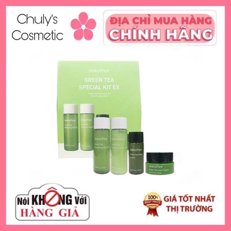 Set dưỡng da trà xanh mini innisfree green tea special kit