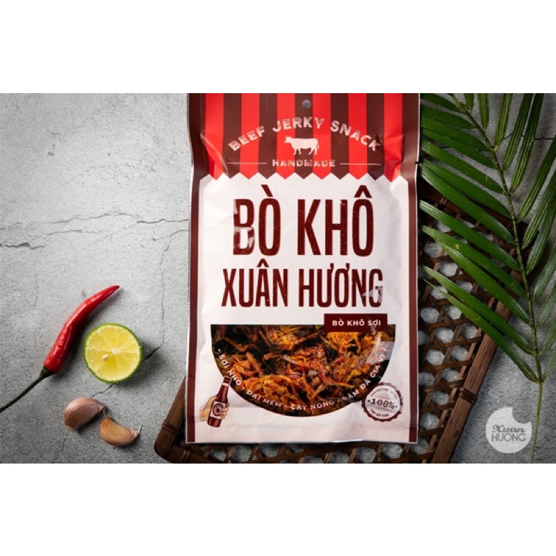 Bò khô sợi Xuân Hương 100% thịt bò, vị truyền thống 55g đậm đà hương vị thơm ngon đảm bảo vệ sinh an toàn thực phẩm | BigBuy360 - bigbuy360.vn