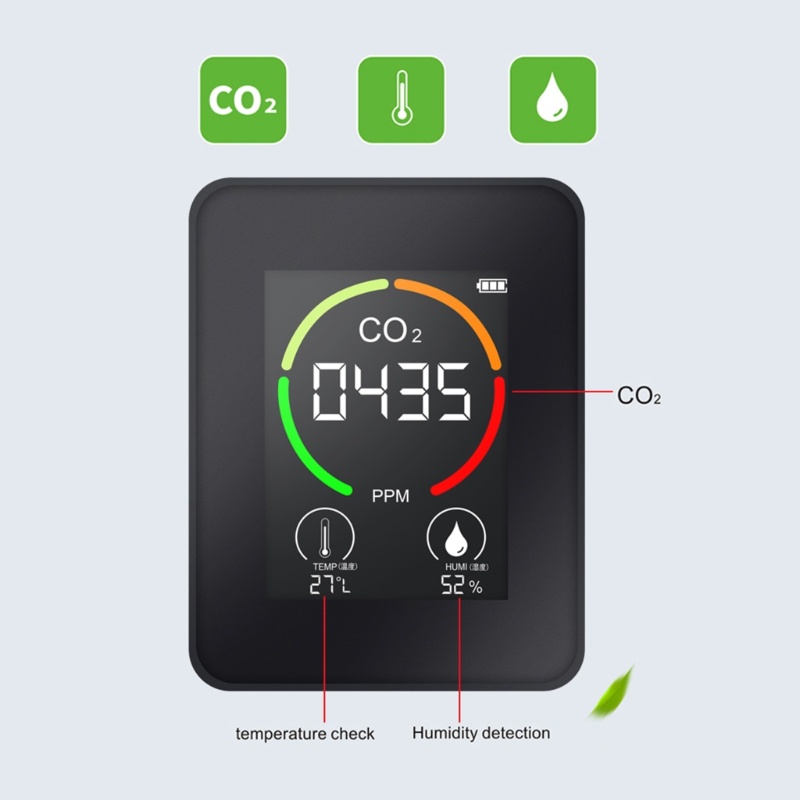 Thiết Bị Phát Hiện Chất Lượng Không Khí Carbon Dioxide 3 Trong 1 CO-2 PPM Đo Nhiệt Độ Và Độ Ẩm Trong Nhà