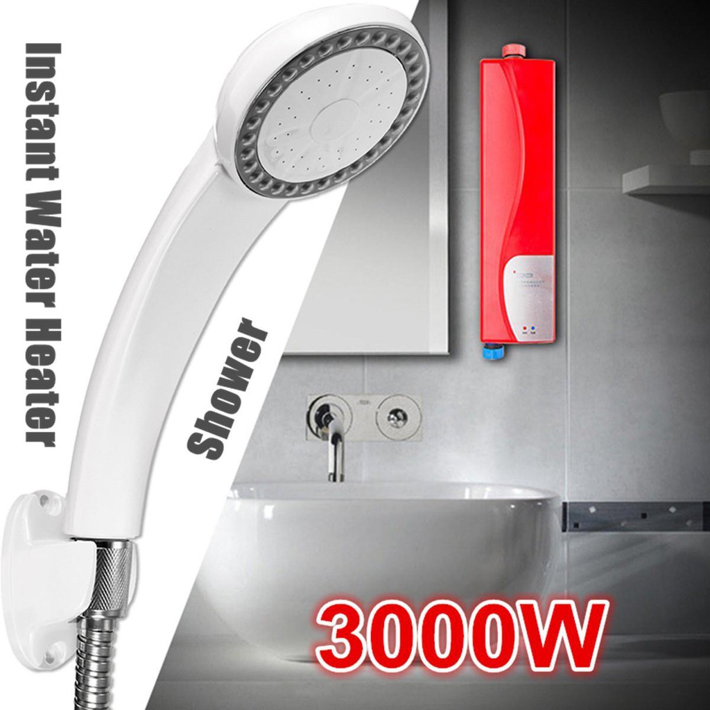 Bộ máy nước nóng IPP 3000w nhỏ gọn kèm Vòi sen (Trắng) - Home and Garden