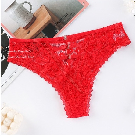 Quần lót nữ Embra ren Vic lọt khe sexy đan dây hàng cao cấp EBQL50