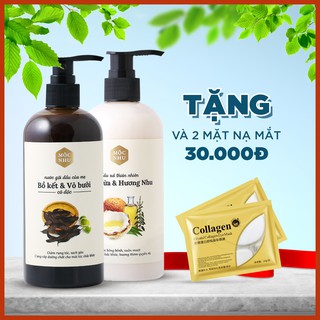Combo Nước Gội Bồ Kết & Vỏ Bưởi và Dầu Xả Dầu Dừa & Hương Nhu Mộc Nhu