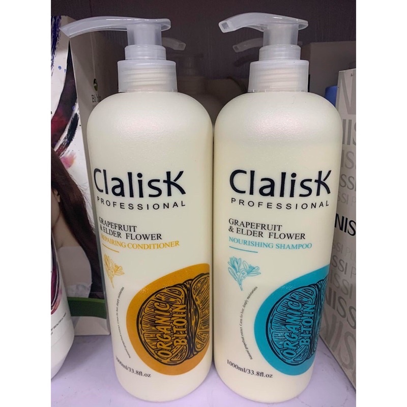 Cặp dầu gội xả Bưởi Biotin CLALISK 1000ml - CHÍNH HÃNG