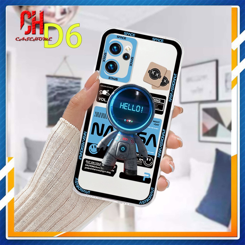 Casing Soft Tpu Case OPPO A15 A54 A5S A3S A76 A96 A16 A95 A55 A7 A5 A9 A31 A53 A33 2020 A12 A1K A16E A16K A54S Reno 4 5F 4F 4 5 06 Lite A74 A15S A52 A11K A92 A35 A11 Astronaut Soft TPU Transparent Soft Case