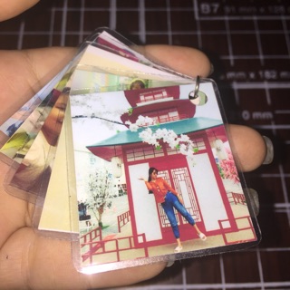 Móc khoá hình 2 mặt ép plastic