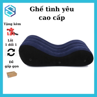 Ghế tình yêu bơm hơi cao cấp - Ghế hơi Toughage mặt phủ nhung êm ái chịu tải tới 200kg có thế gấp gọn BH 12 tháng
