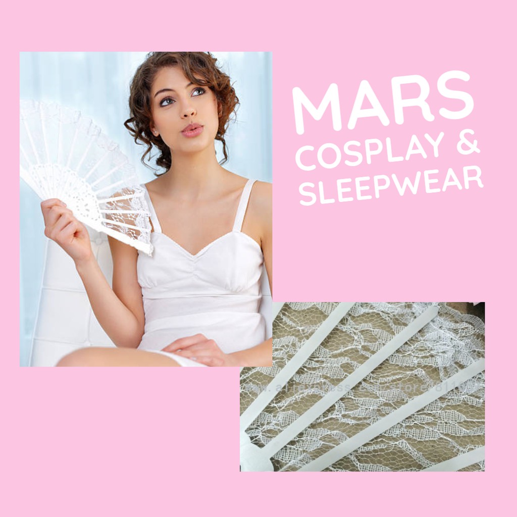 Quạt ren hoa đen, trắng cosplay cổ trang, chụp hình, tiệc tùng, phong cách tiểu thư | BigBuy360 - bigbuy360.vn