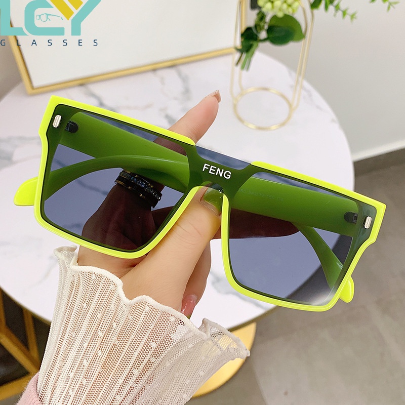 Mới Kính Mát Gọng Vuông Lớn Chống Tia UV Thời Trang