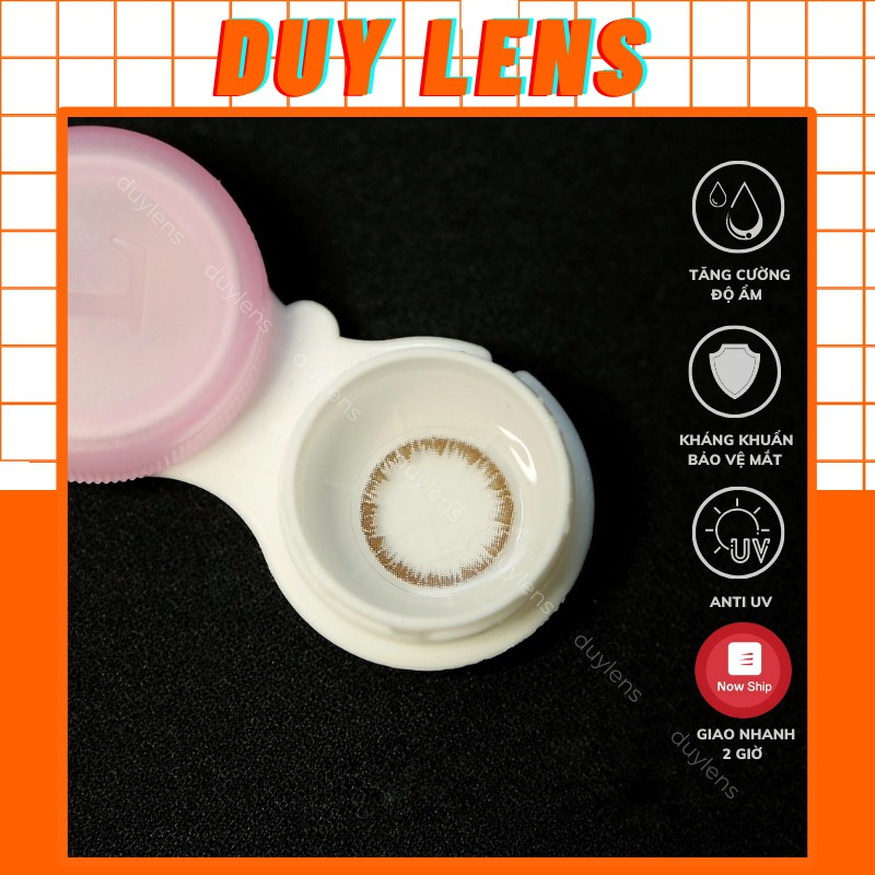 Lens mắt cận nâu tự nhiên Sofia Choco - Kính áp tròng Hàn Quốc 0-8 độ - Lens màu nâu giãn nhỏ đi học