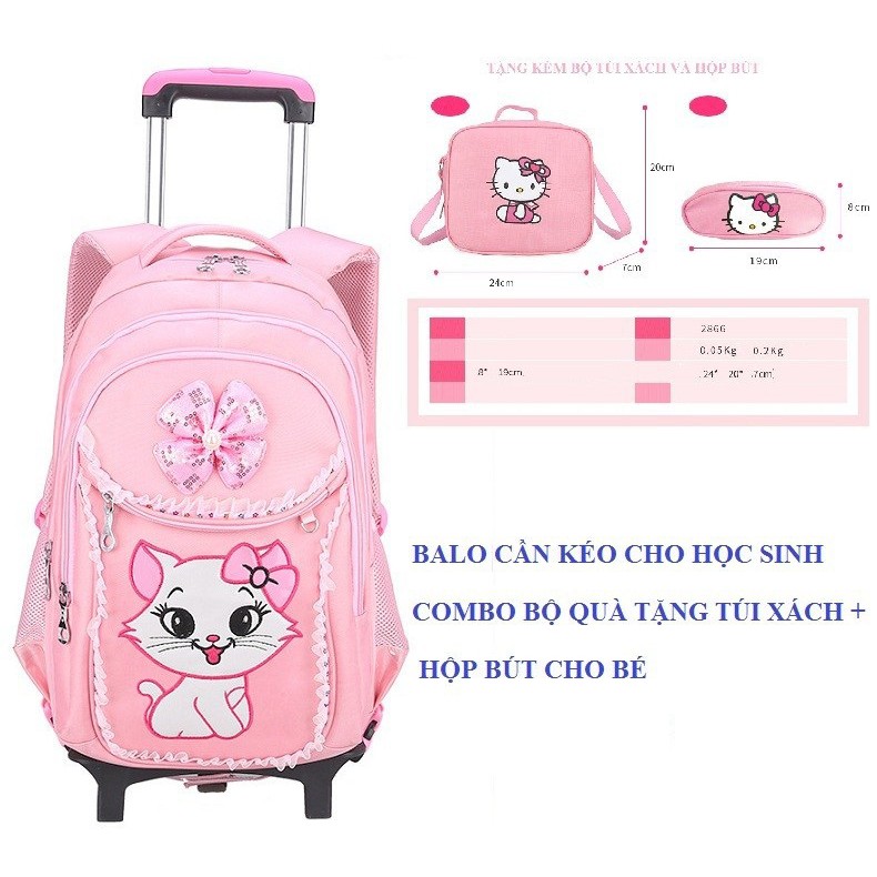 BALO HELLO KITTY CHO BÉ  GÁI, MẪU MÃ THỜI TRANG, MÀU SÁC ĐẸP, ĐA NĂNG TIỆN DỤNG