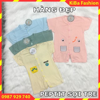 [ HÀNG ĐẸP ] Bộ Bodysuit cộc tay liền thân chất peptit sợi tre CAO CẤP mềm mịn an toàn cho bé sơ sinh - BD - HMA0330