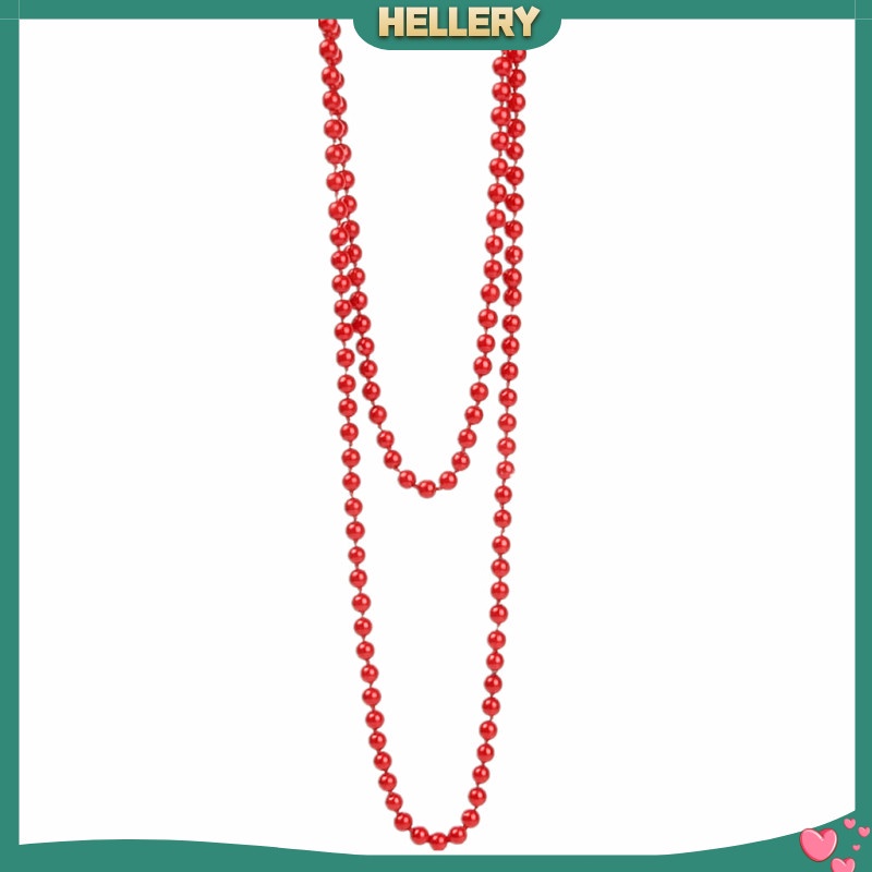 Vòng cổ chuỗi hạt kính và ngọc trai nhân tạo màu đỏ