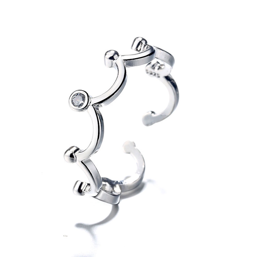 Nhẫn Hở Tùy Chỉnh Hình Vương Miện Ngôi Sao/Vương Miện Đơn Giản Thời Trang Cho Nữ