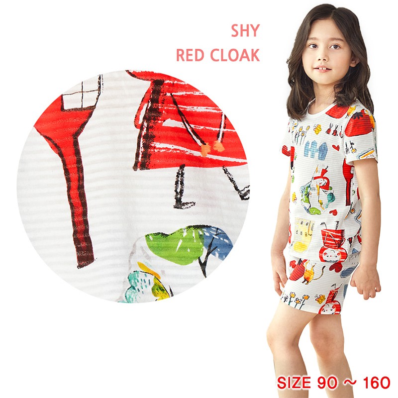 Đồ bộ ngắn tay quần áo thun cotton giấy mặc nhà mùa hè cho bé gái Unifriend Hàn Quốc U3016