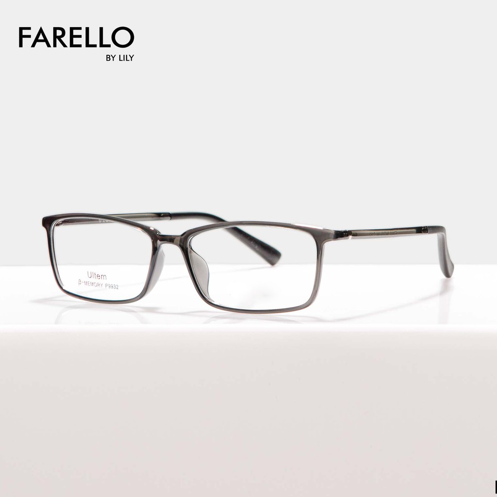 Gọng kính cận mắt chữ nhỏ chất liệu nhựa dẻo thanh mảnh nhẹ nhàng 9932 thiết kế FARELLO by Lily