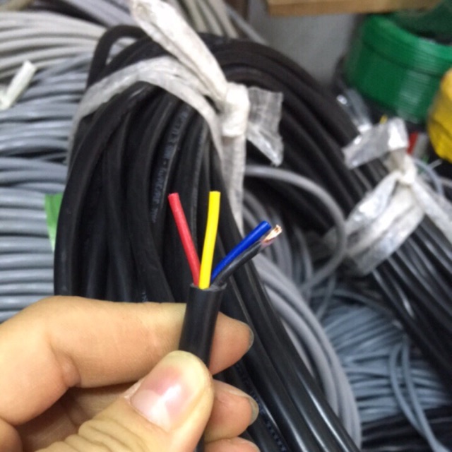 [ELHATOP11 giảm 9% tối đa 1TR5] Dây điện 4 lõi nhân 0.3mm(10m - 75k)