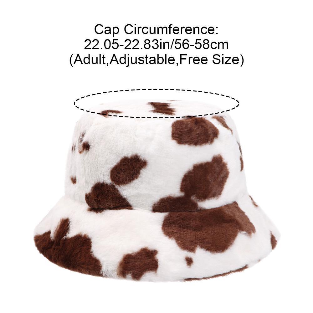 Mũ Bucket Lông Giả Mềm Mại Giữ Ấm Mùa Đông