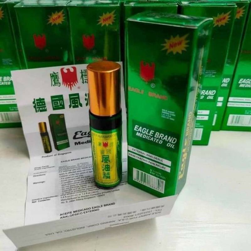 DẦU NƯỚC XANH DẠNG LĂN SINGAPORE  10ml