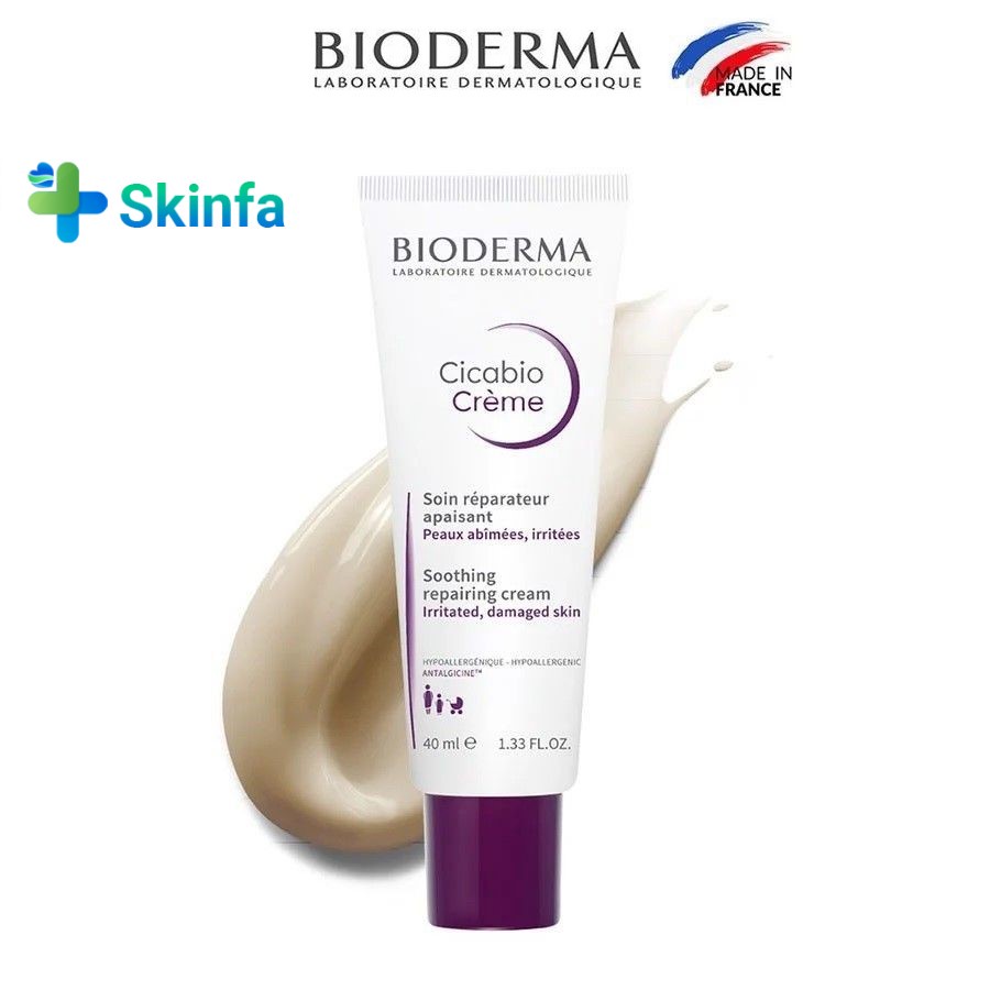 Kem Dưỡng Phục Hồi Da Hư Tổn Bioderma Cicabio Creme 40ml - Skinfa