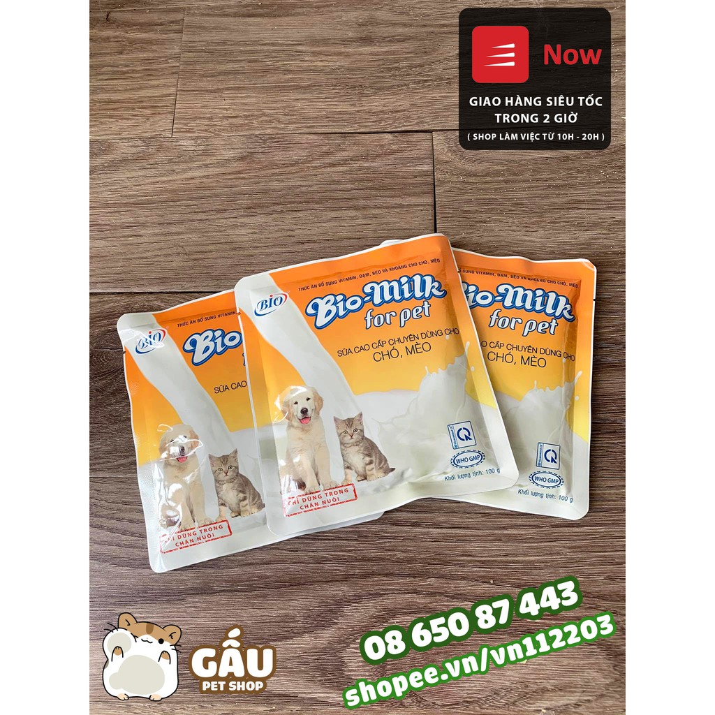 [Mã PET50K giảm Giảm 10% - Tối đa 50K đơn từ 250K] Sữa bột cho Thú Cưng Chó Mèo BIO MILK