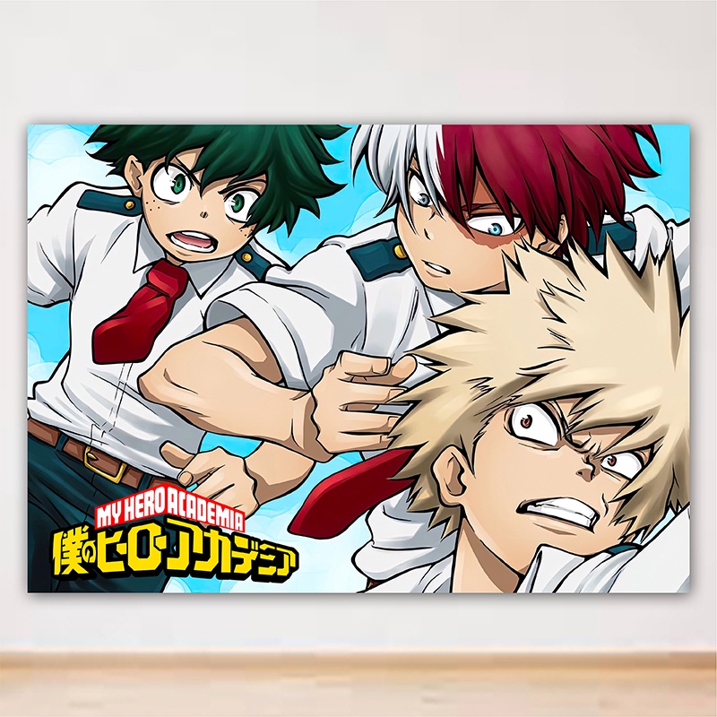 Tranh Dán Tường Áp Phích Anime My Hero Academia Decal Poster Trang Trí Phòng Ngủ Phòng Làm Việc Khổ A3