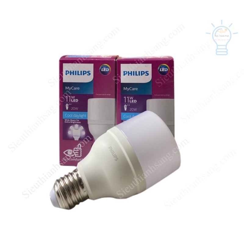 Bóng đèn led PHILIPS êm dịu cho mắt LedBright công suất  E27 T50 - sáng trắng/sáng vàng
