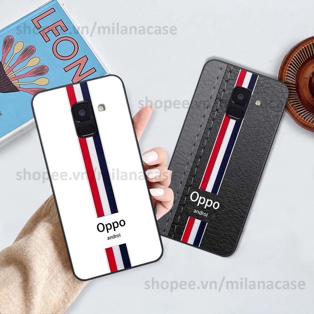 Ốp Samsung A8 2018 / A8 Plus / A8+ in giả da phong cách thể thao, cá tính, thời trang