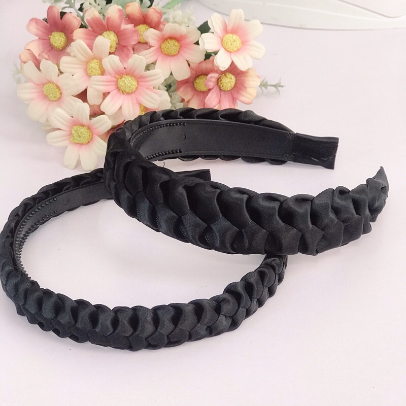 Băng Đô Tết Vải Satin Bờm Tóc Satin Bản To Nhỏ Sang Chảnh